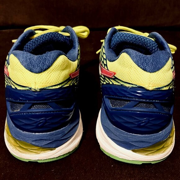 Asics Gel-Nimbus 18 Running Shoes Neon Yellow Multi Color T650N Size 9 US Medium - Picture 3 of 11